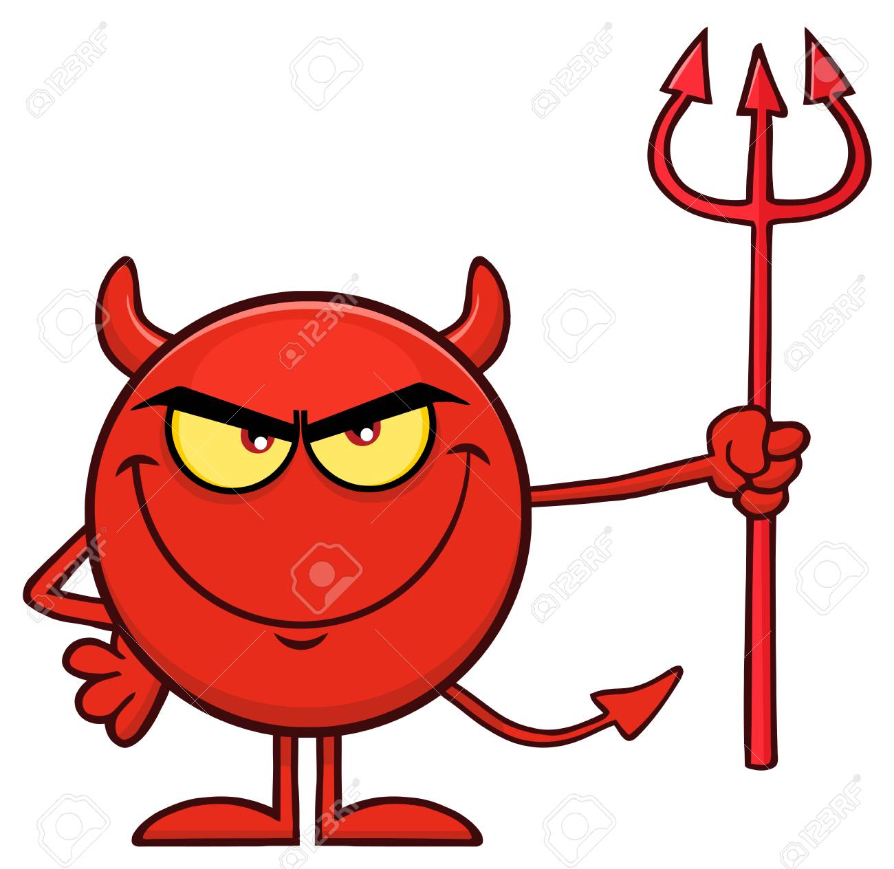 Free download Red Devil Cartoon Emoji Character Holding A Pitchfork ...