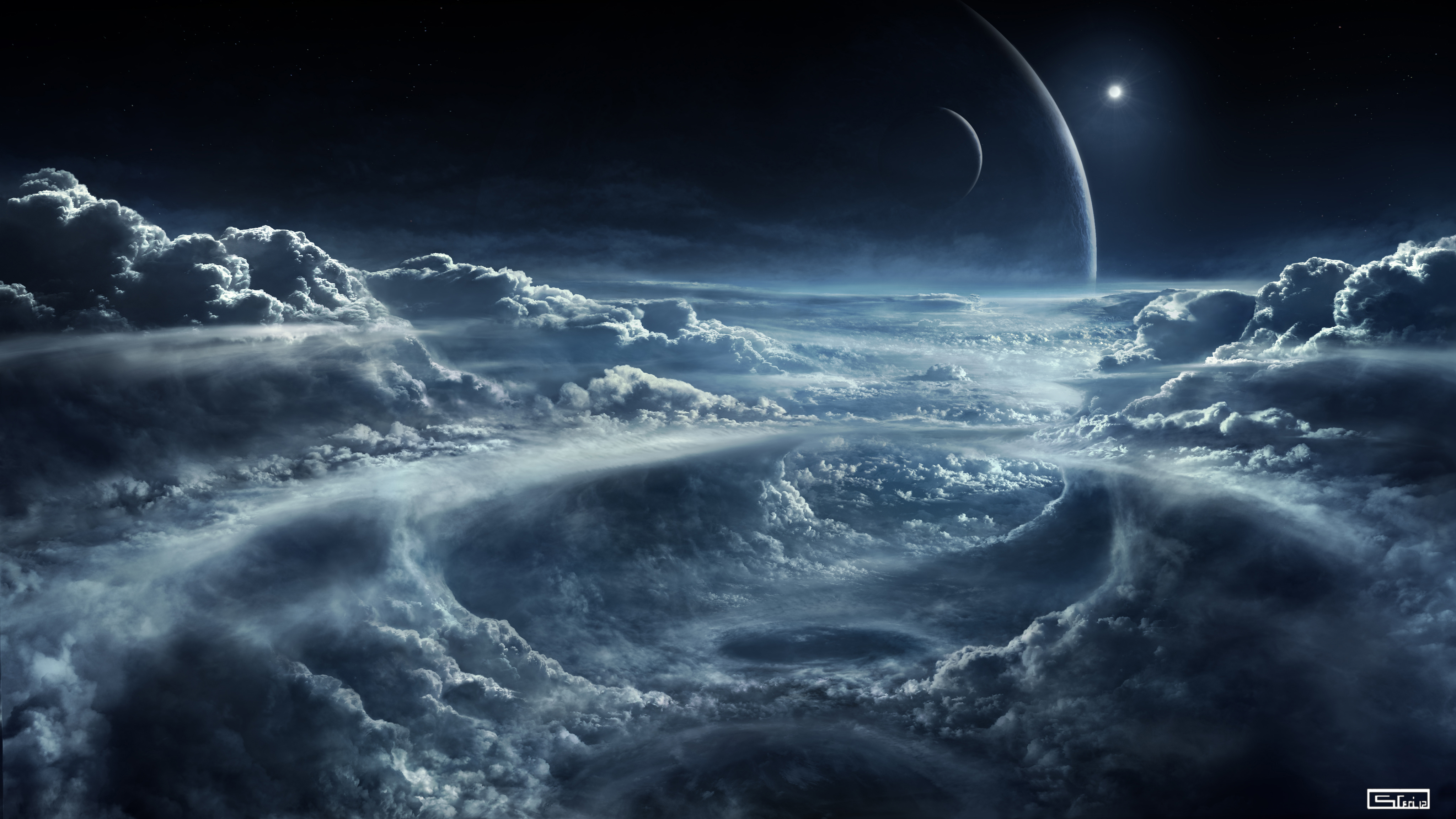 4k Space And Clouds Wallpaper Ultra HD