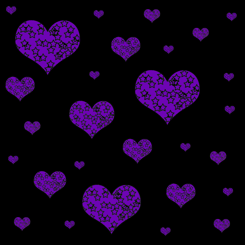 Background Hearts Dark Purple Background