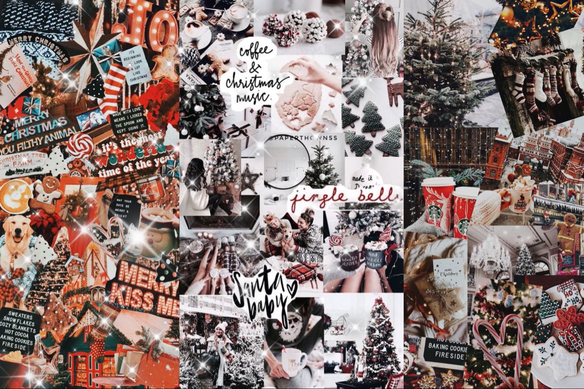 christmas winter desktop laptop wallpaper collage Christmas