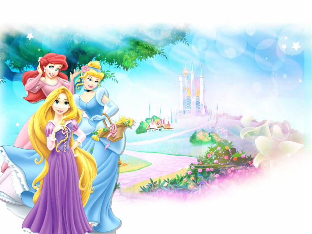 Princess Ariel Cinderela Rapunzel Wallpaper