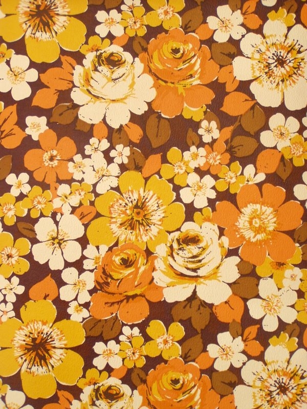 Vintage Floral Wallpaper Retro Blomstret