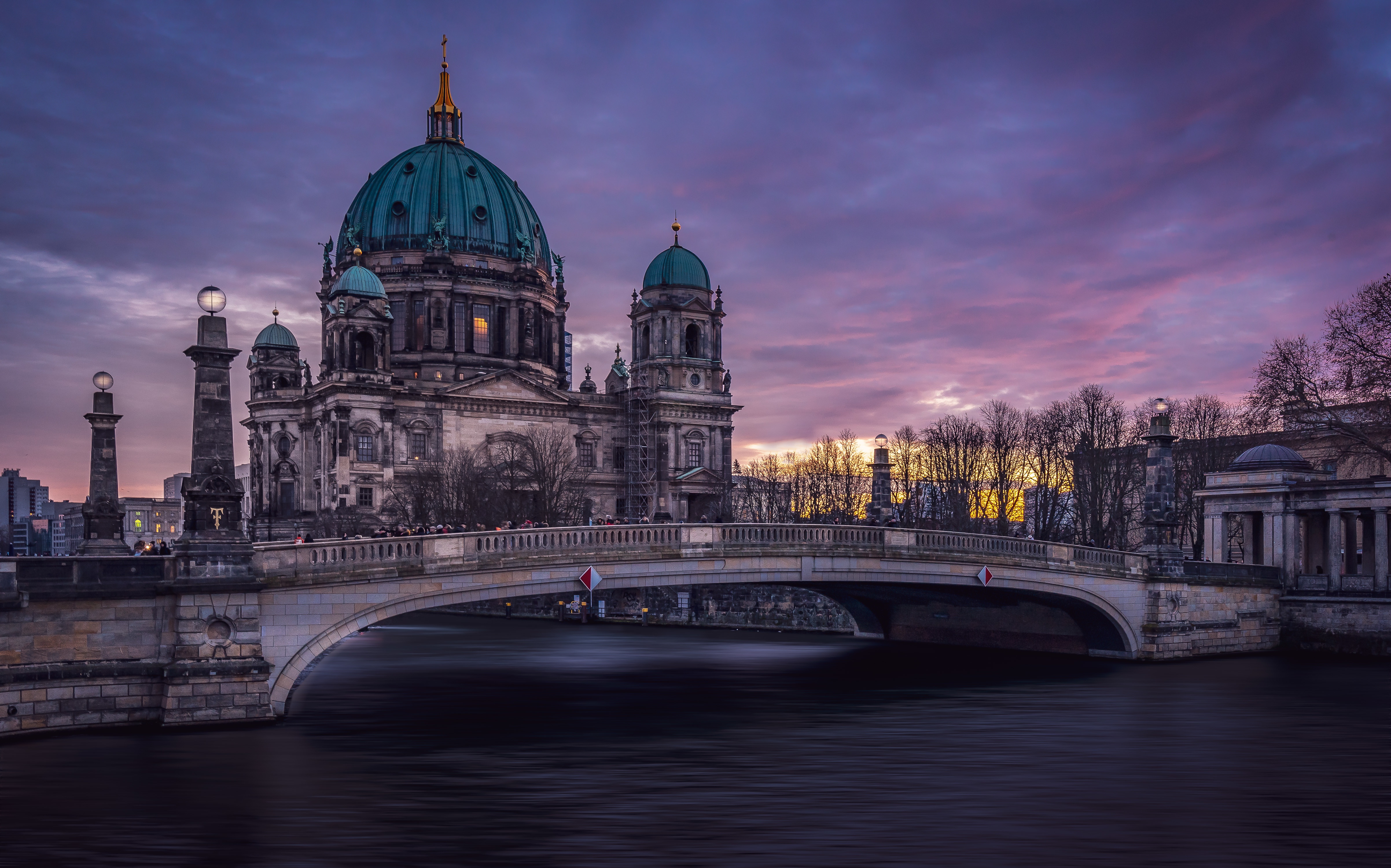 Bridge Germany Berlin Religious Cathedral 4k Ultra HD Wallpaper