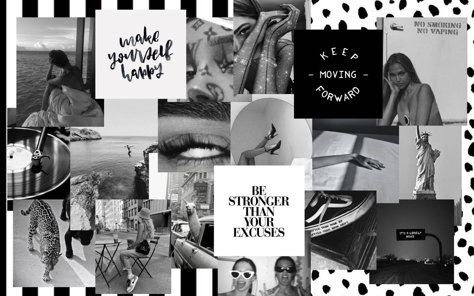 Aesthetic Black And White Laptop Wallpaper