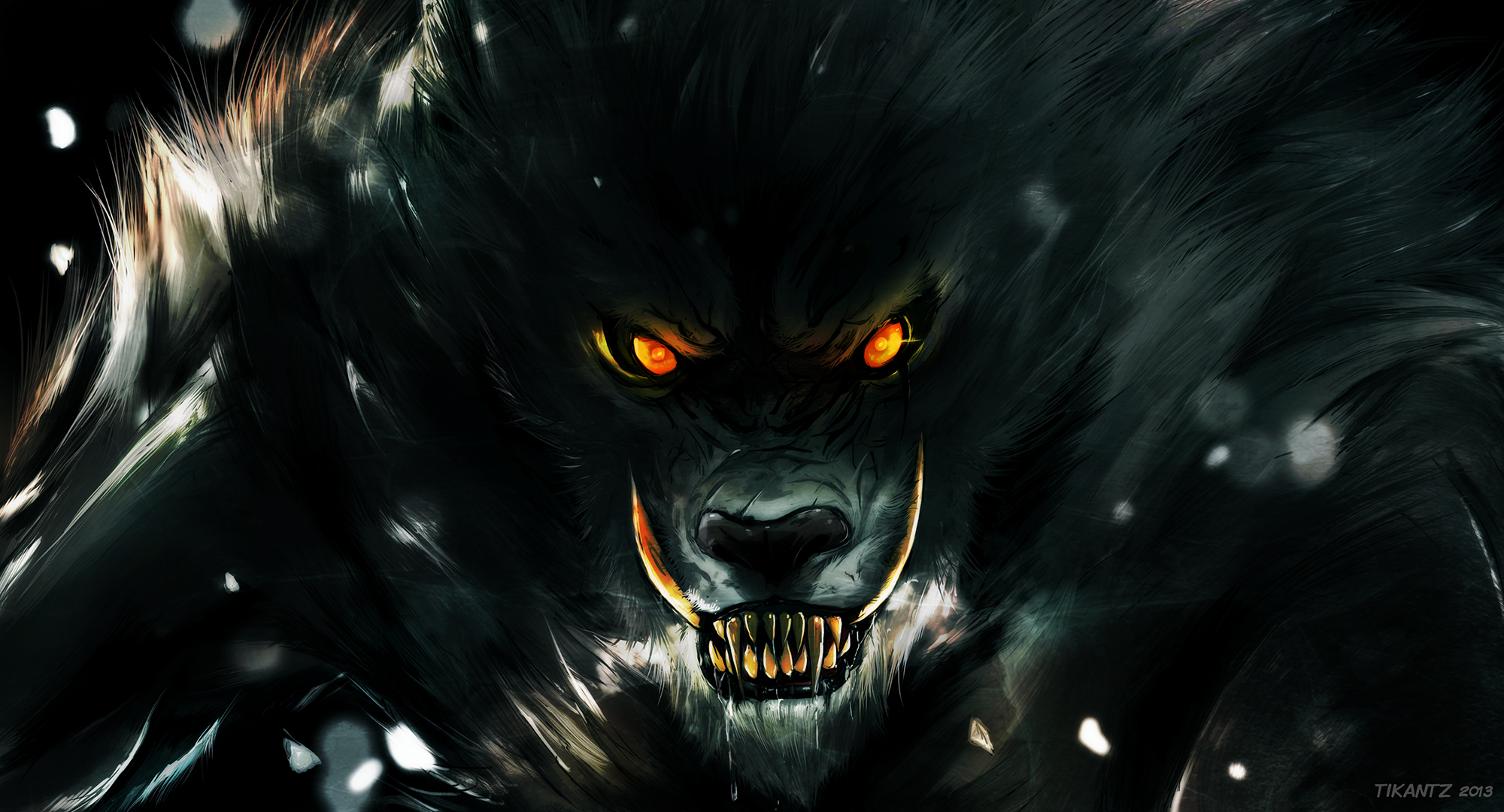 Solo Teeth Tikantz Wallpaper Were Werewolf Yellow