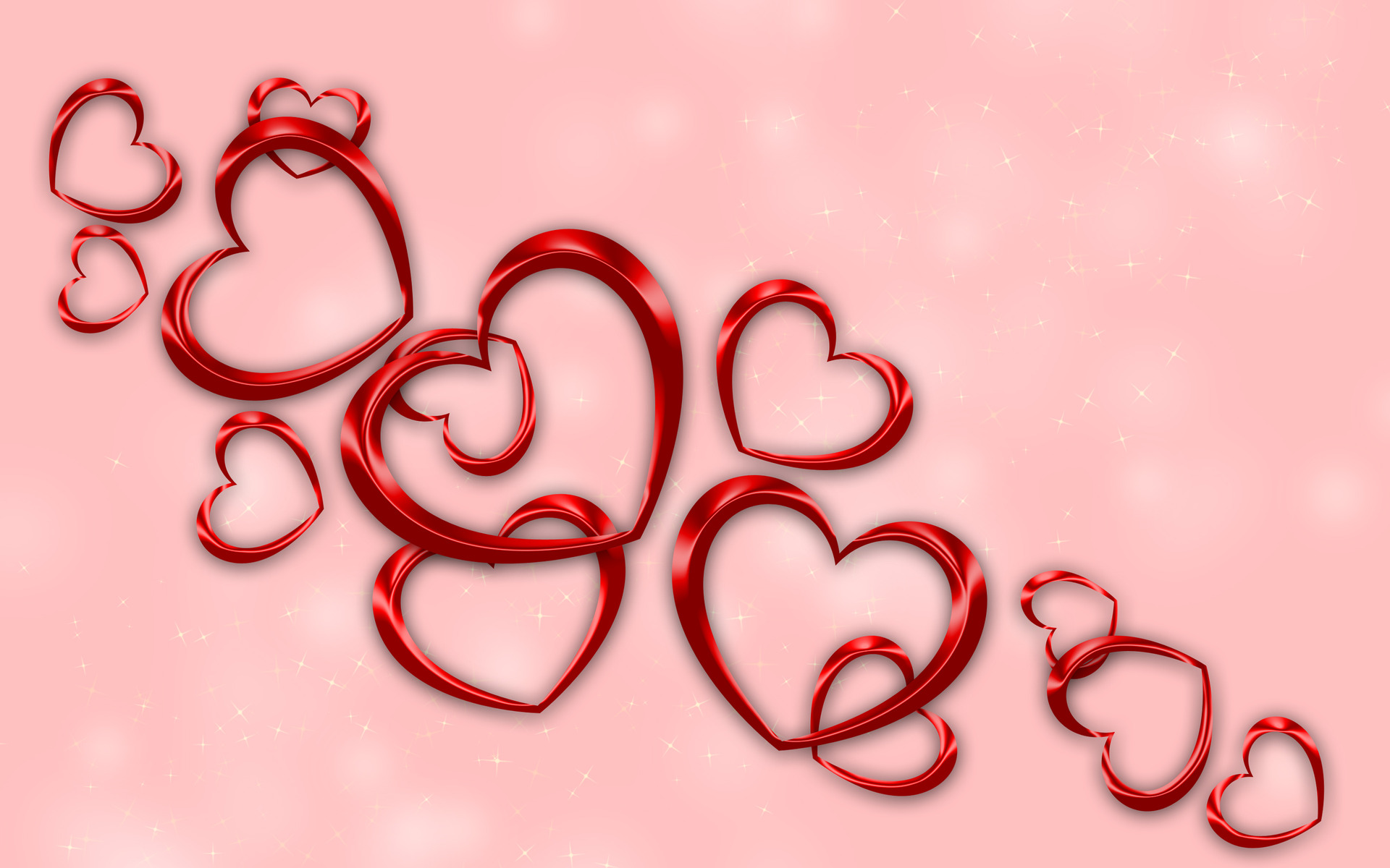 Red Hearts Wallpaper