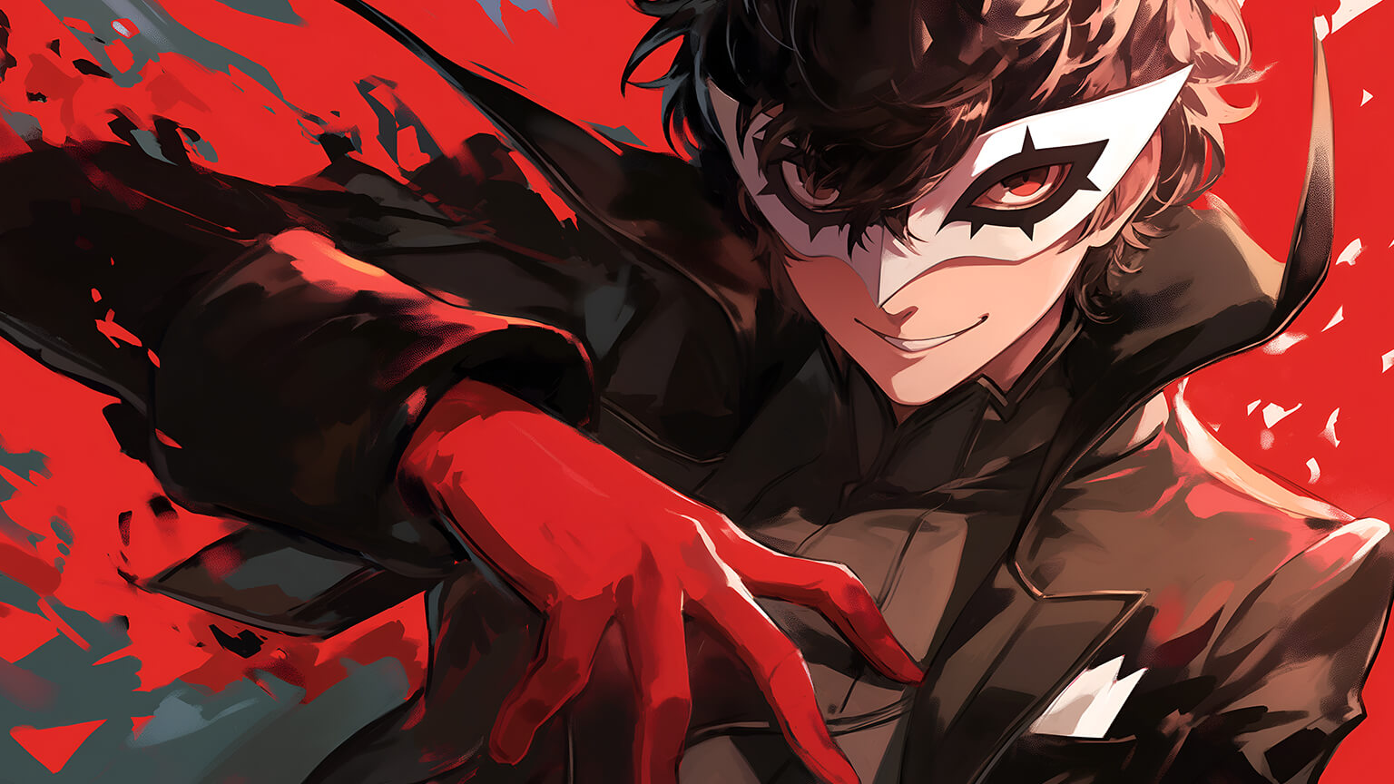 Persona Joker Red Desktop Wallpaper 4k