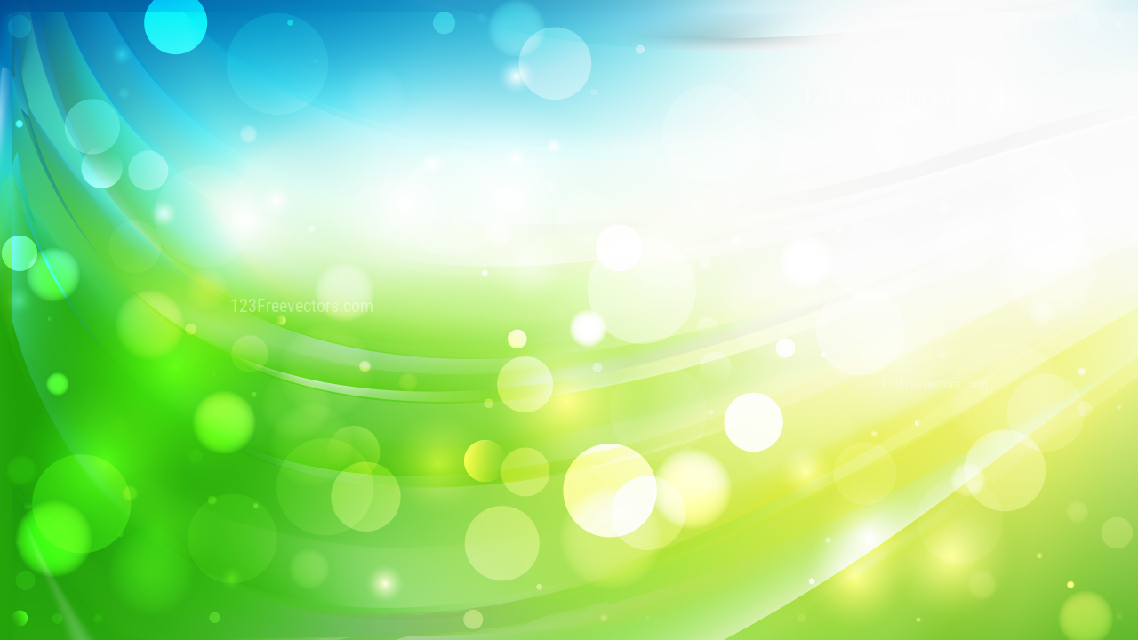 Abstract Blue And Green Defocused Background Vector
