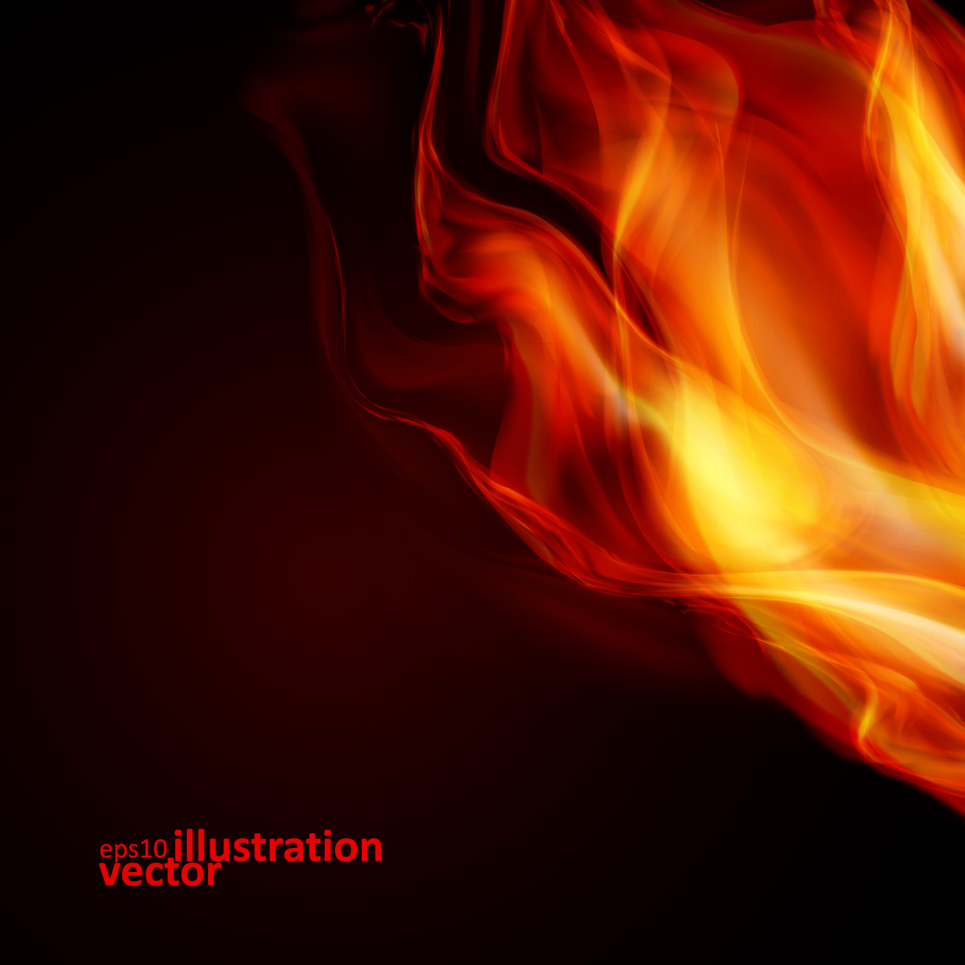 Realistic Fiery Background Illustration Vector