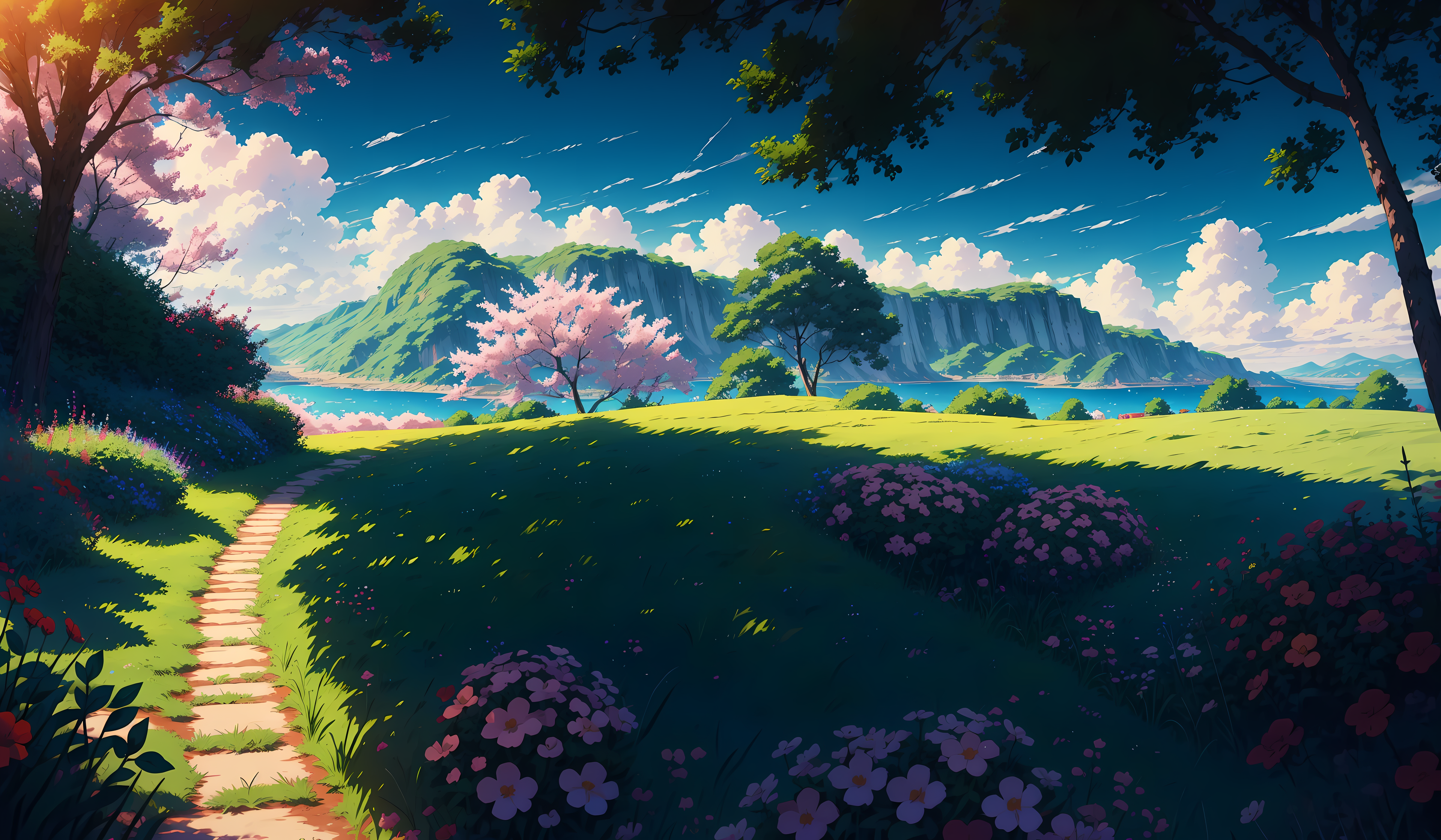 Anime Landscape 4k Ultra HD Wallpaper
