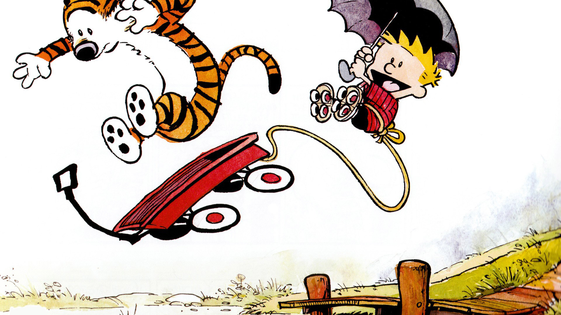 Cute Calvin And Hobbes Wallpaper