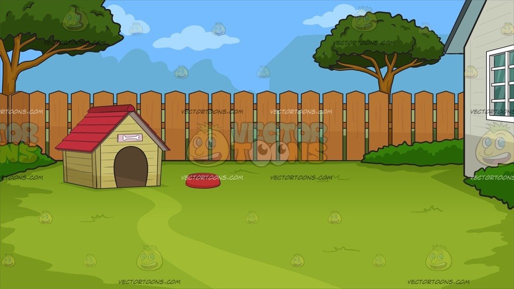 Free download A Dog House In The Backyard Background Clipart Cartoons