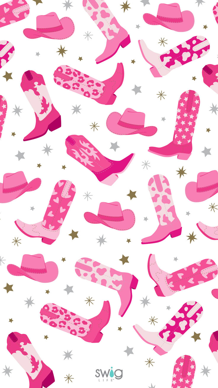 Let S Go Girls Pink Cowgirl Phone Wallpaper
