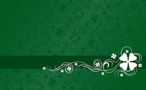 Shamrock Background Green With White S