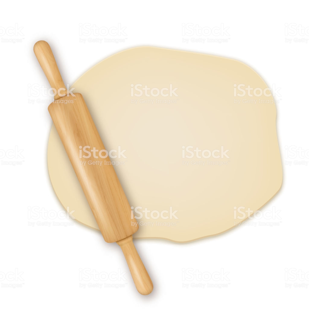 Vector Realistic 3d Wooden Rolling Roll Out The Dough