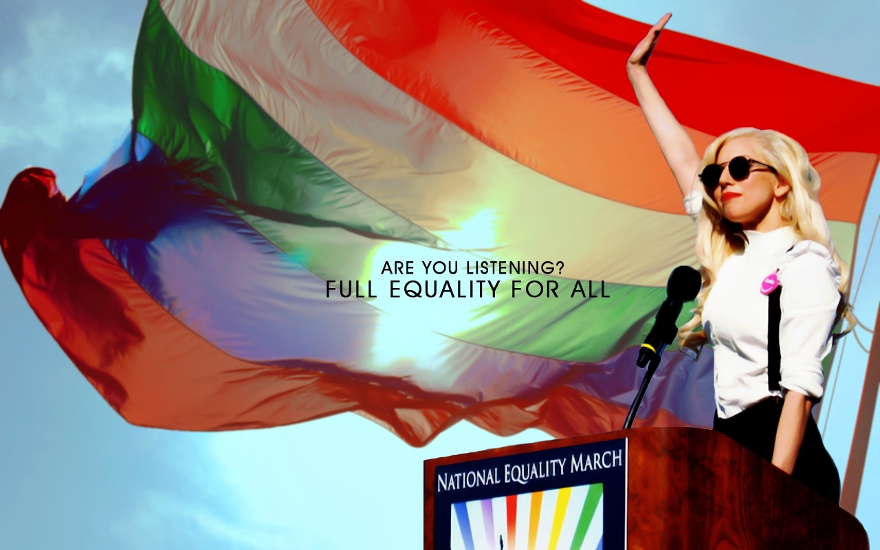 Gaga National Equality March Lgbt Wallpaper