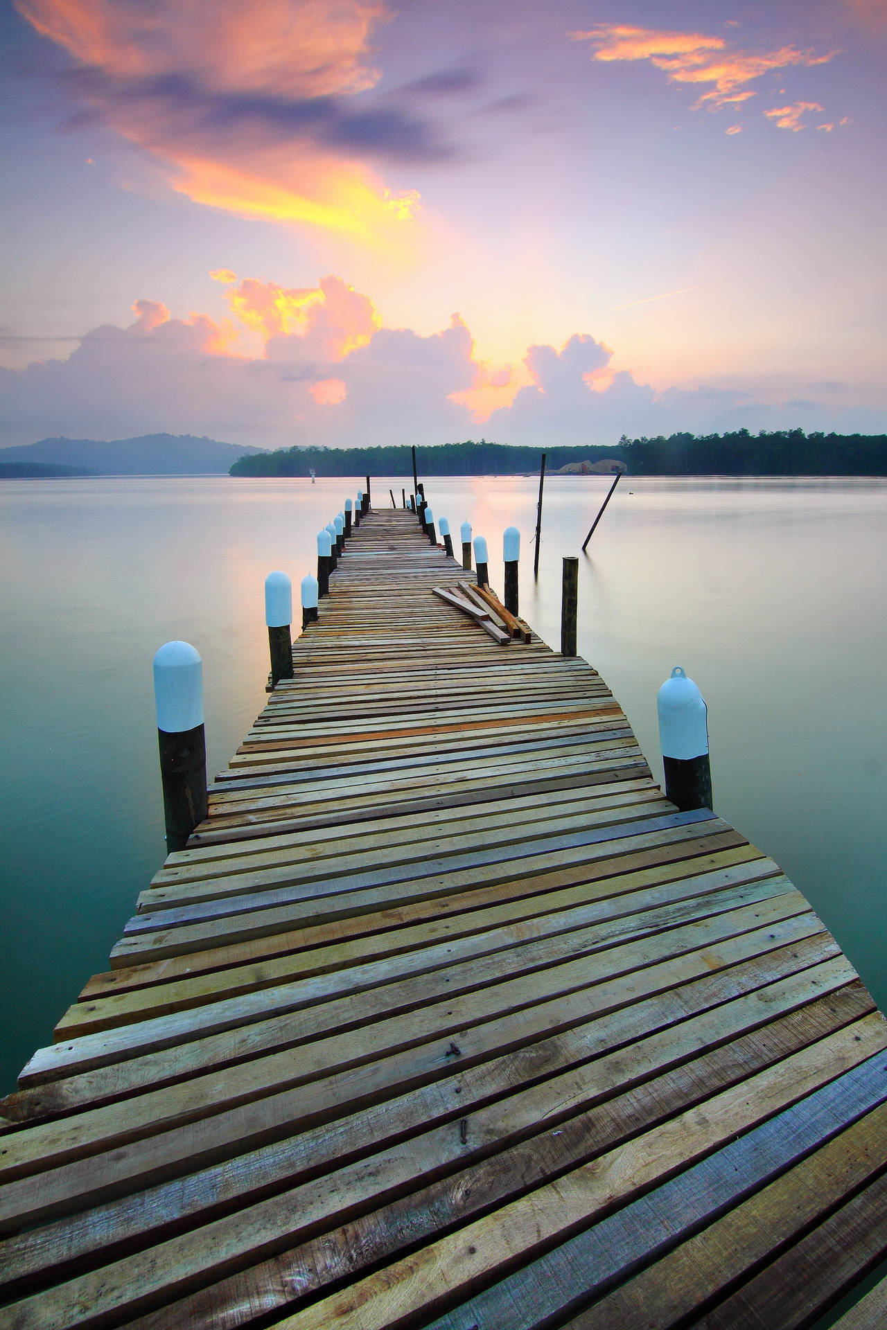 Pixel Brown Wooden Dock On Lake E4b7xlbueu25j2mp Wallpaper