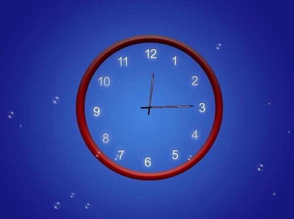 Desktop Features A Clock Showing The Actual Time It Supports Windows