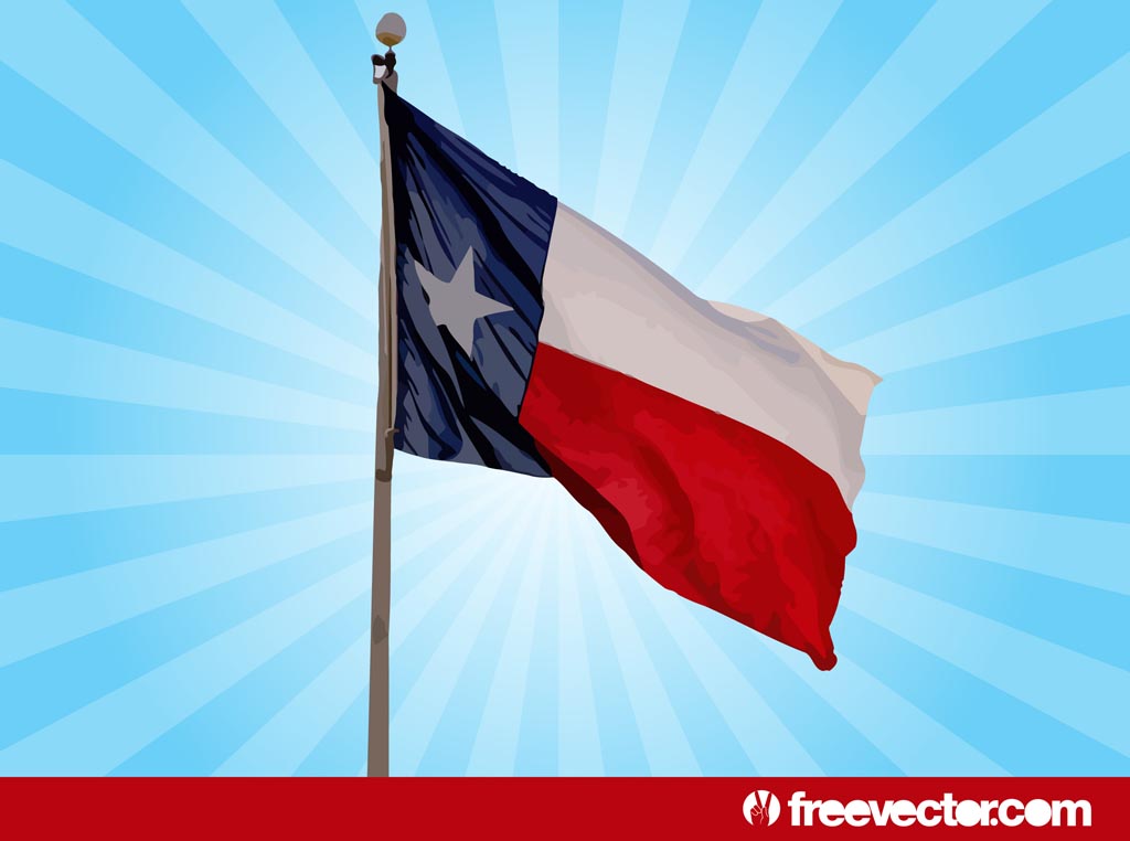 Vector Flag Of The State Texas Jpg