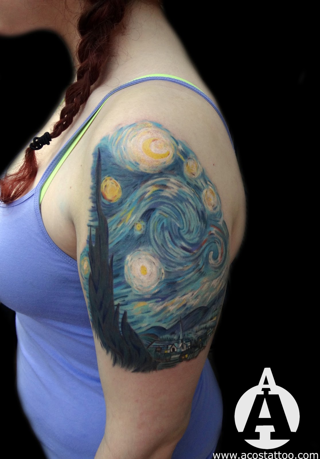 Starry Night Tattoo by Me  Steemit