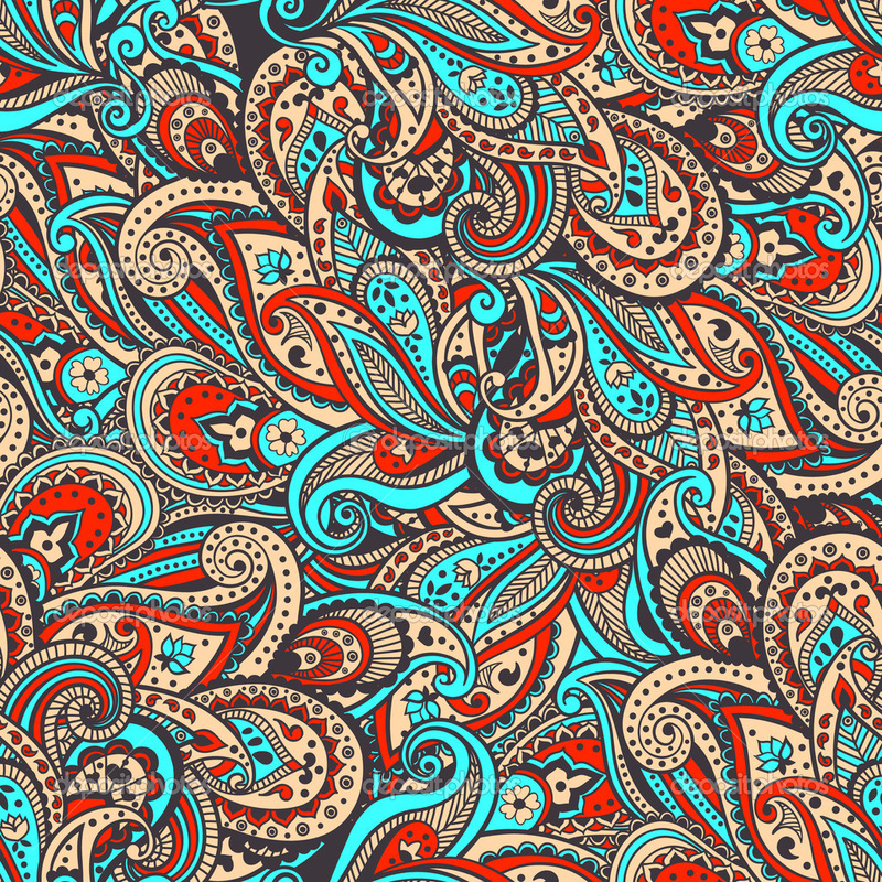 Colorful Paisley Puter Background Design Background