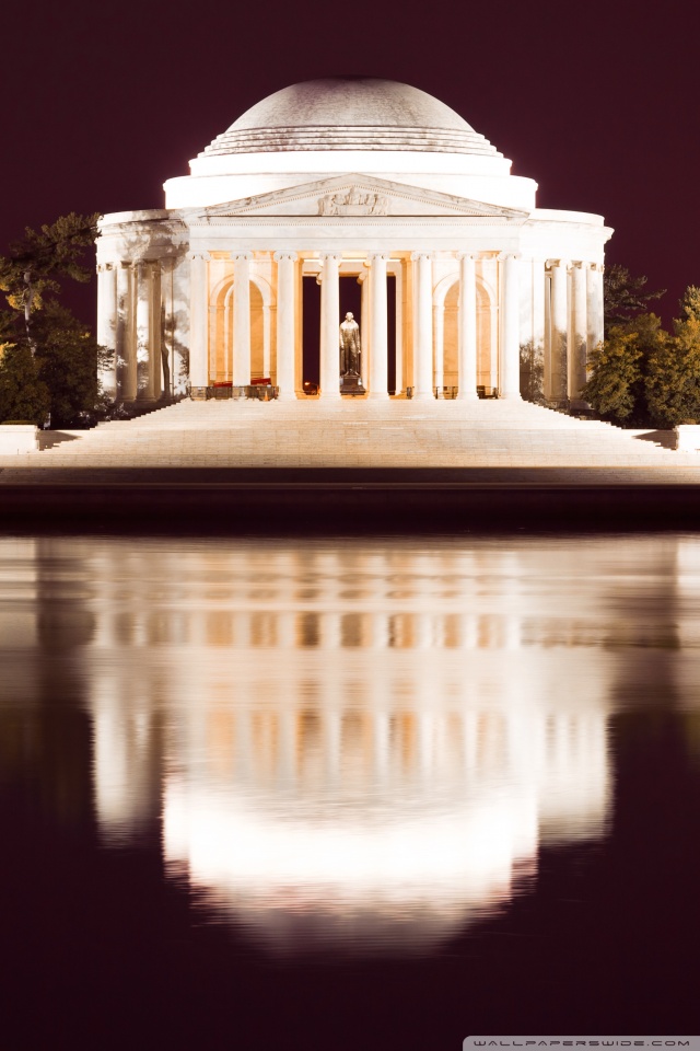 Thomas Jefferson Memorial At Night 4k HD Desktop Wallpaper For