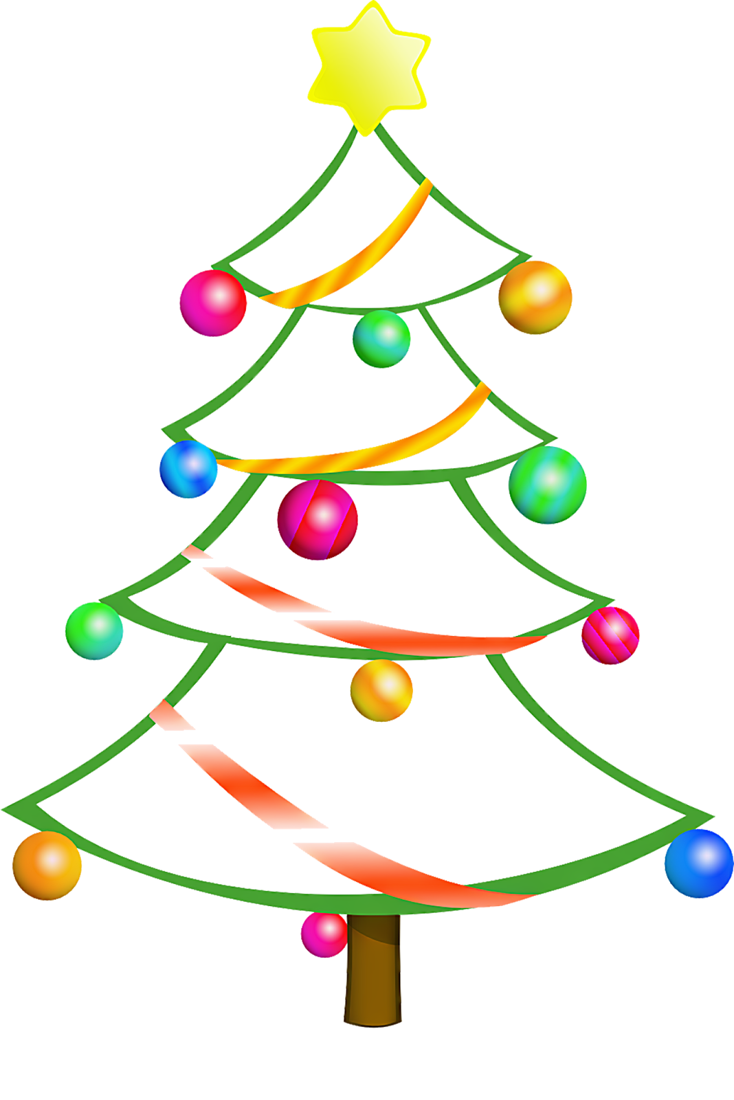 Merry Christmas Tree Clipart HD High Resolution For Greetings And