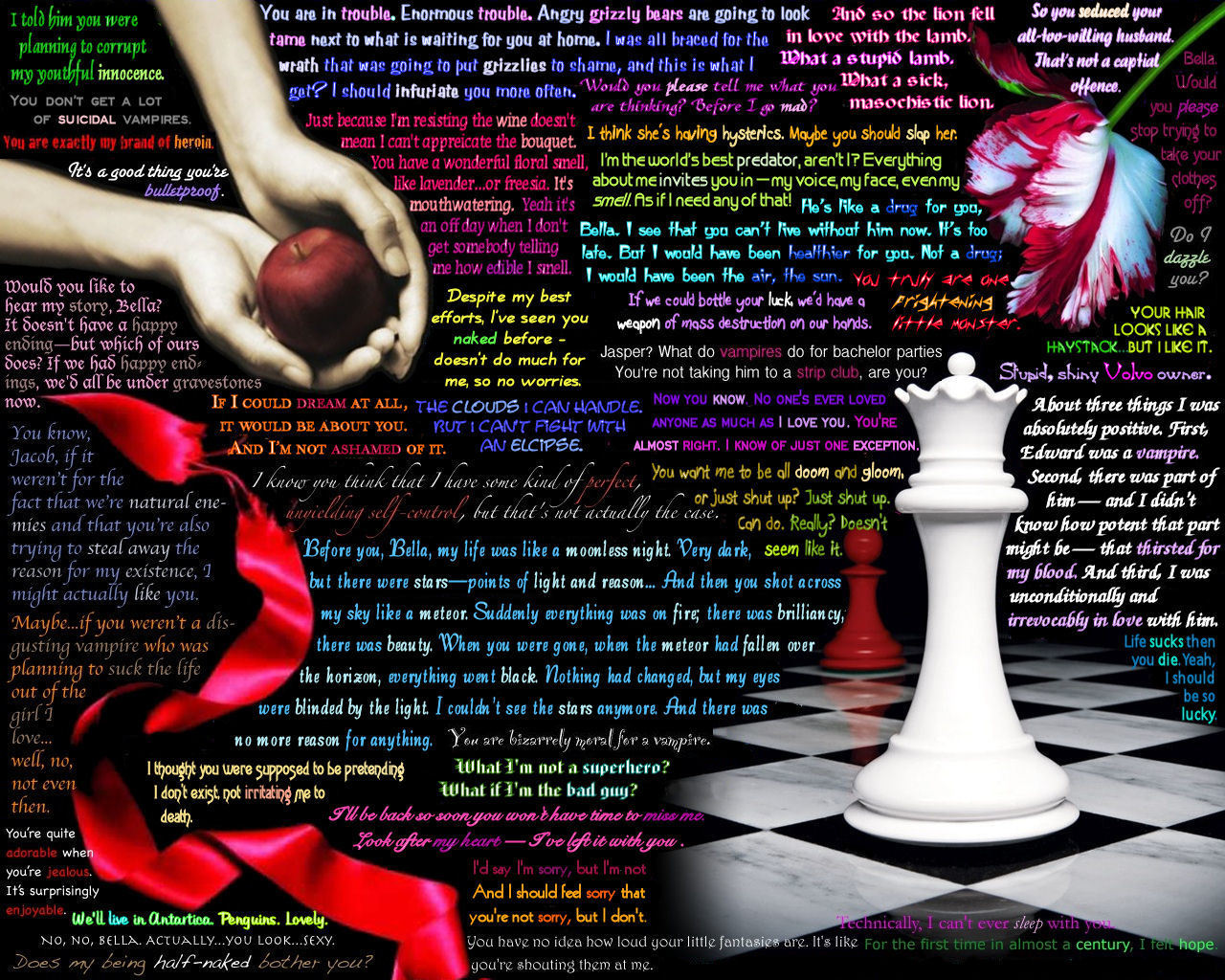 Twilight Saga Quotes Series Wallpaper