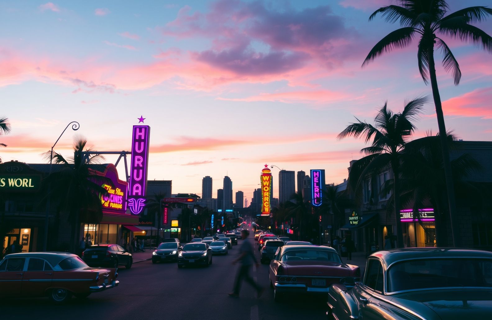 Retro Aesthetic City Wallpaper
