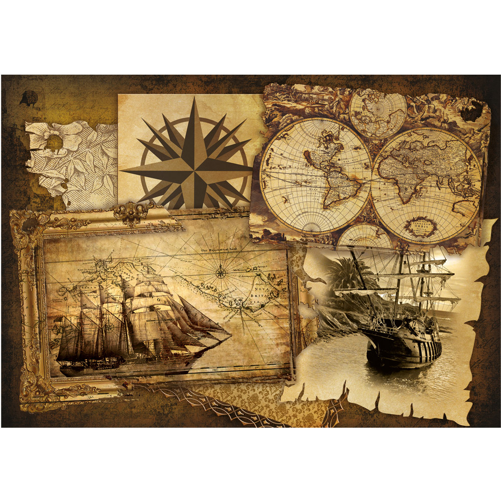 Mural No Non Woven Or Paper Geography Wallpaper Map Ship