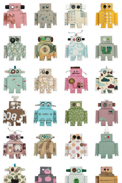 Cute Box Robot Wallpaper Kids