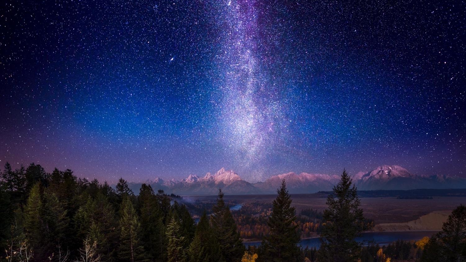 Milky Way Over Grand Teton High Quality And Resolution