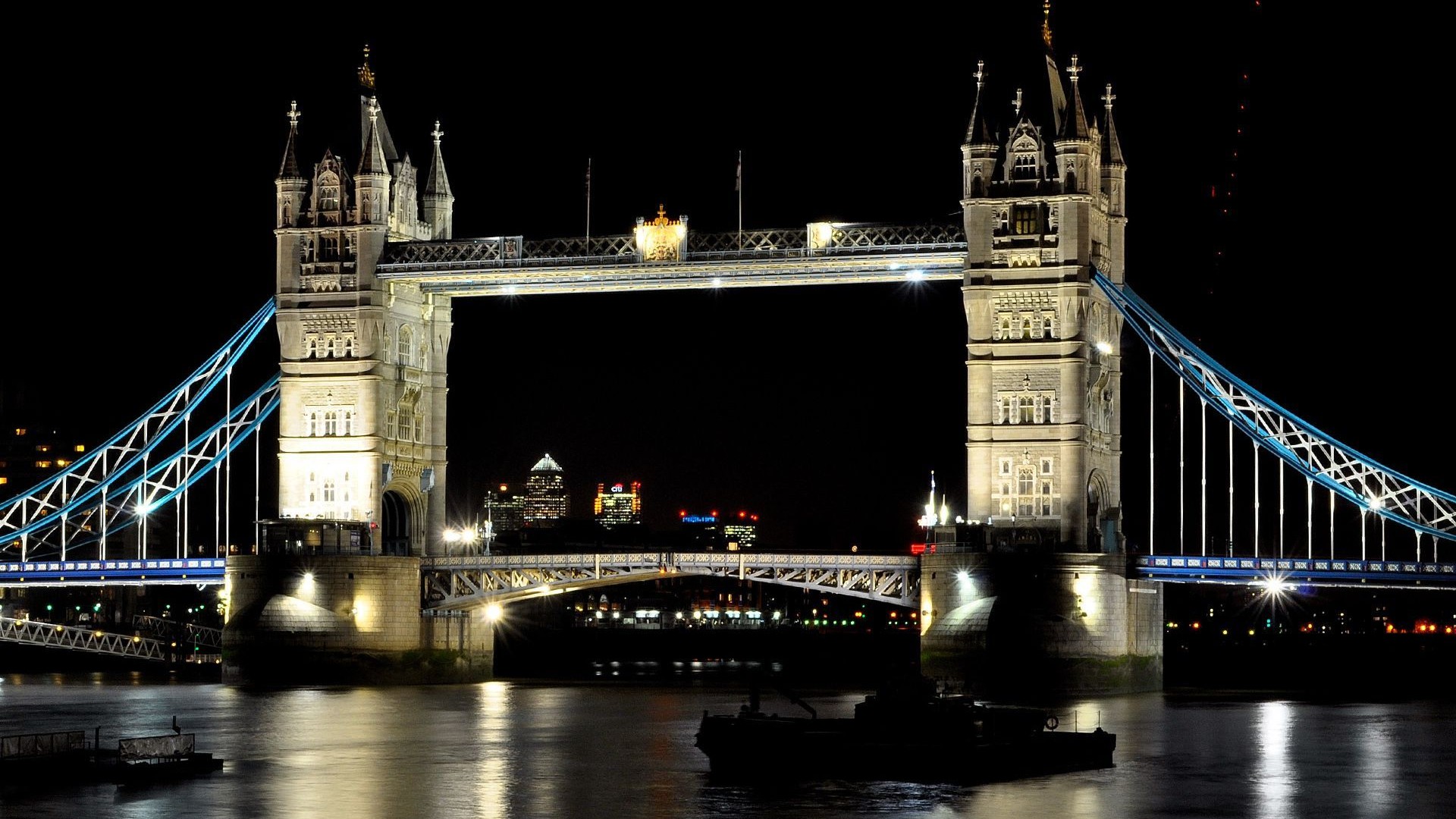 Tower Bridge Dark Night Wallpaper Travel HD