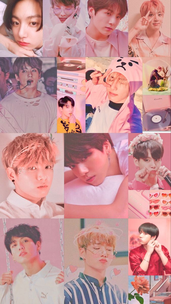 BTS Jungkook Pink Collage Jungkook Bts jungkook Jungkook aesthetic 675x1200