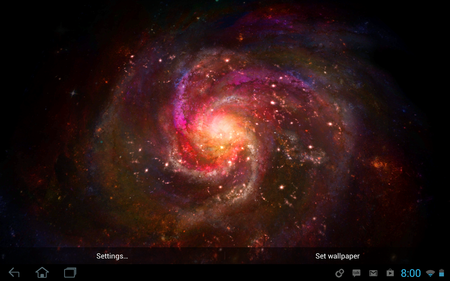 Stunning Live Wallpaper Featuring A Spinning Spiral Galaxy Galactic