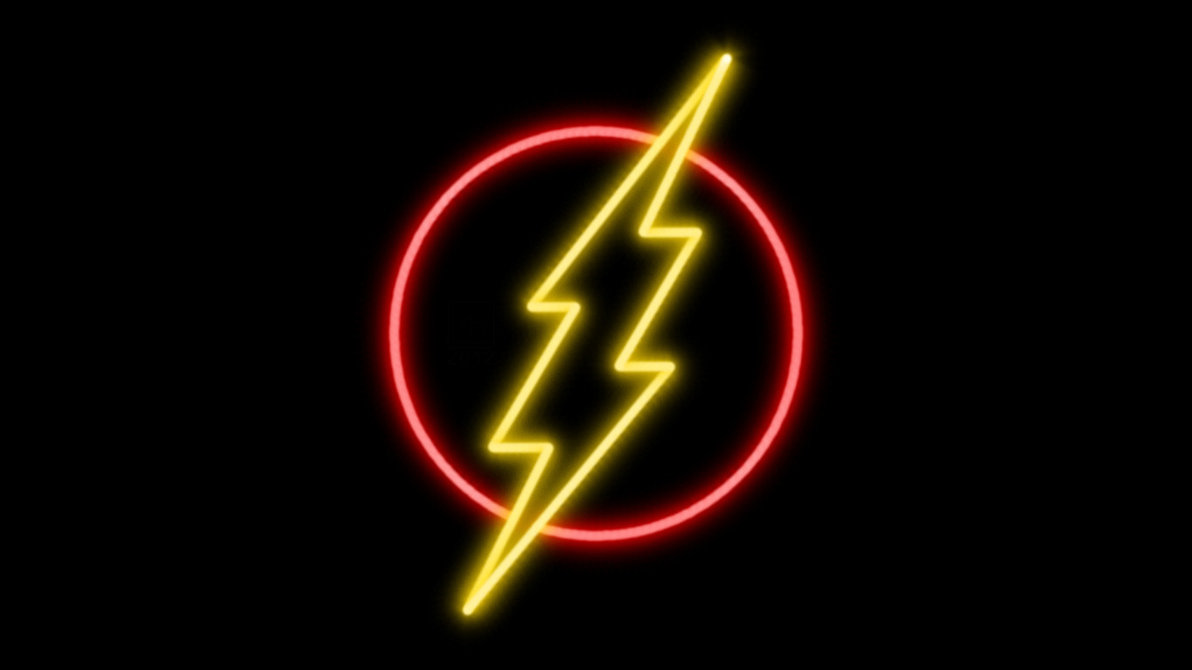 Flash Neon Red Symbol WP by MorganRLewis