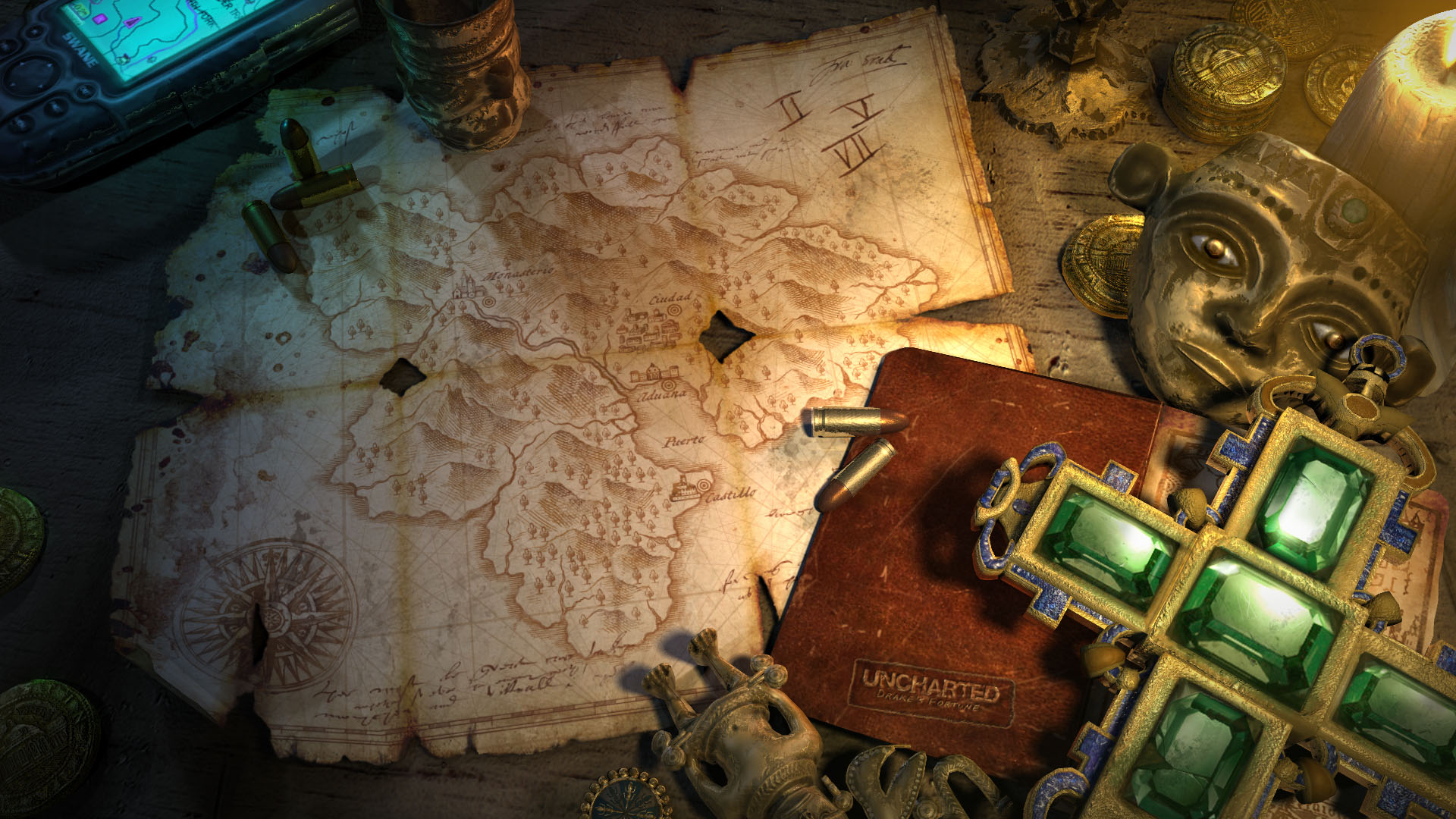 Maps Uncharted Nathan Drake Treasure Playstation Wallpaper