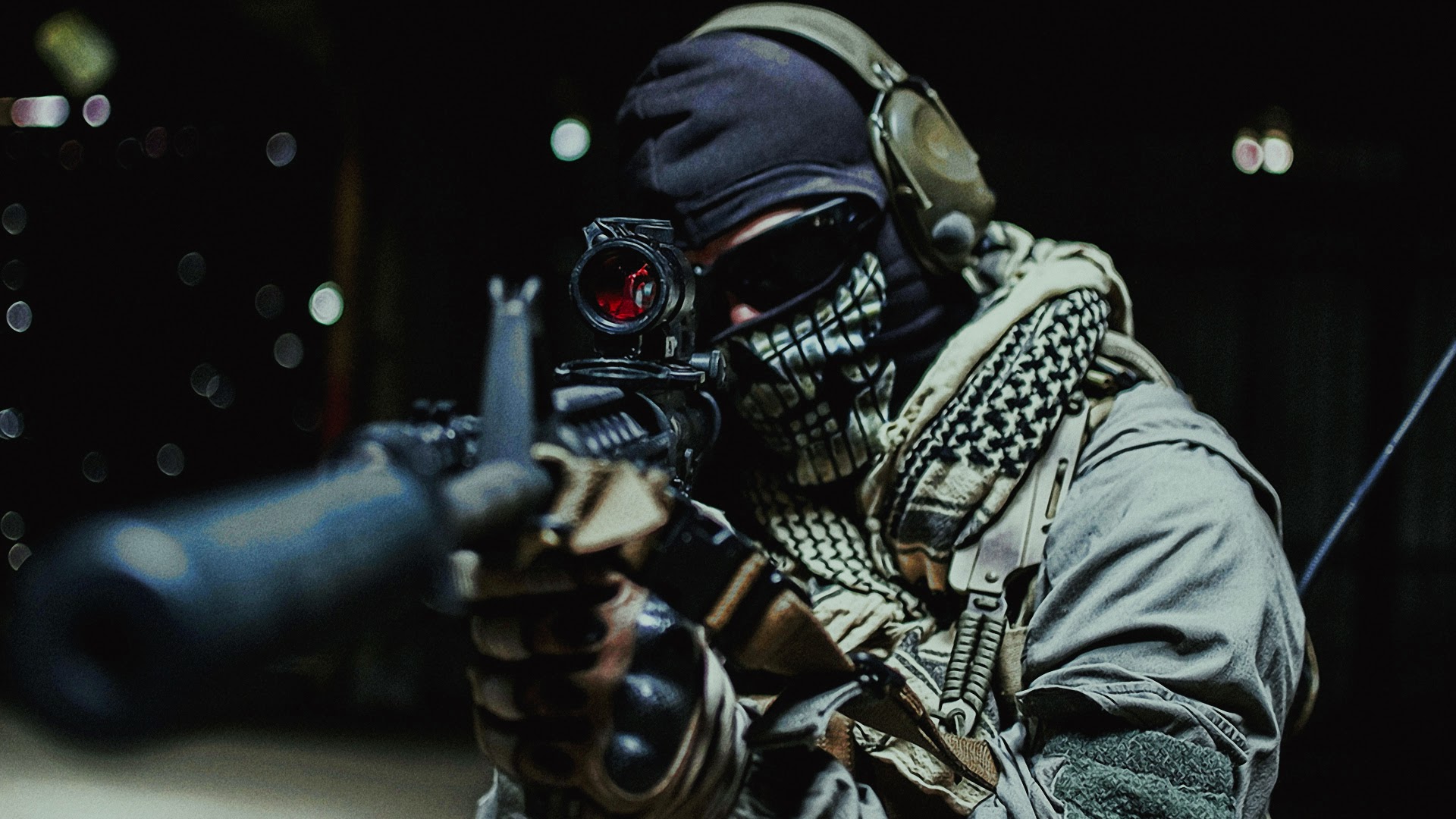 Call Of Duty Ghosts Cod Rifle Mask Soldier Video Game HD Wallpaper