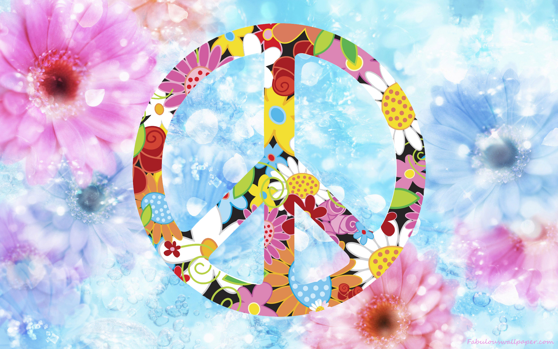To download click on Peace Day Flowers HD Background then choose save