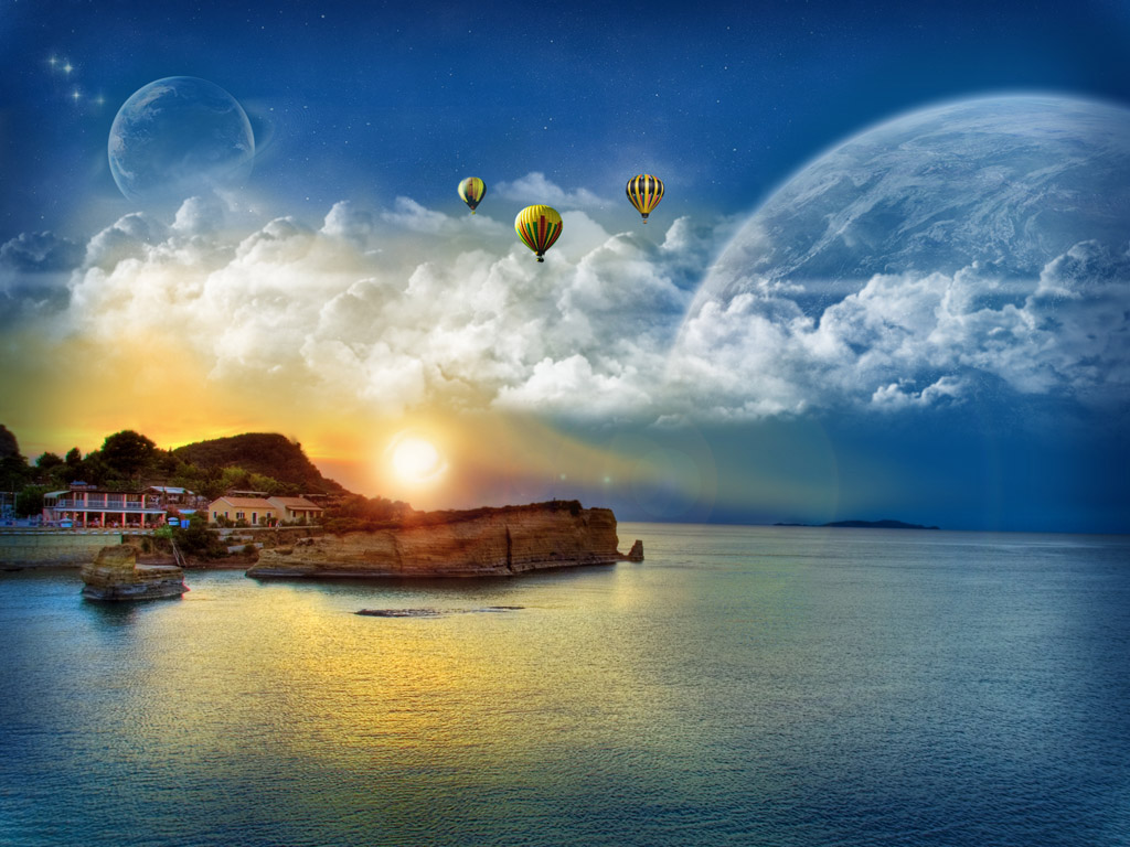 Desktop Fantasy Island Wallpaper HD