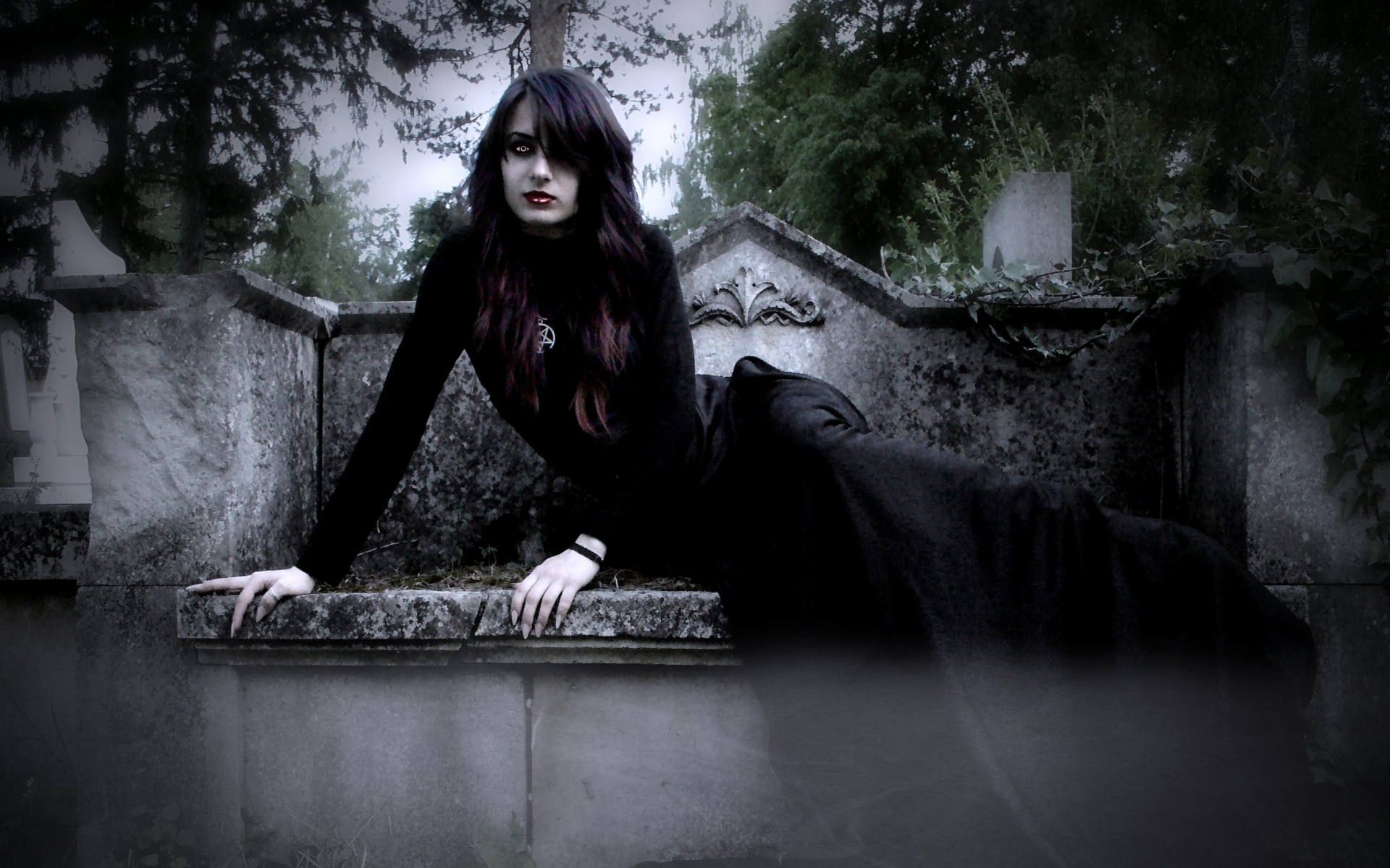 Fantasy Dark Gothic Vampire Horror Evil Wallpaper