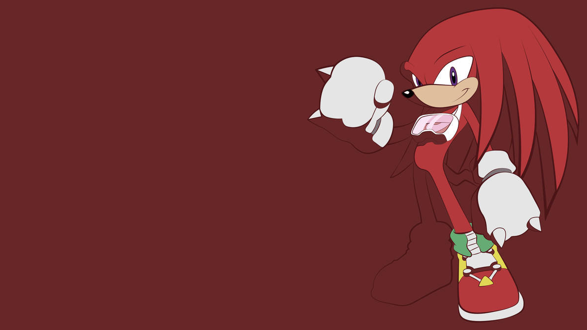 Knuckles The Echidna Dark Red Wallpaper