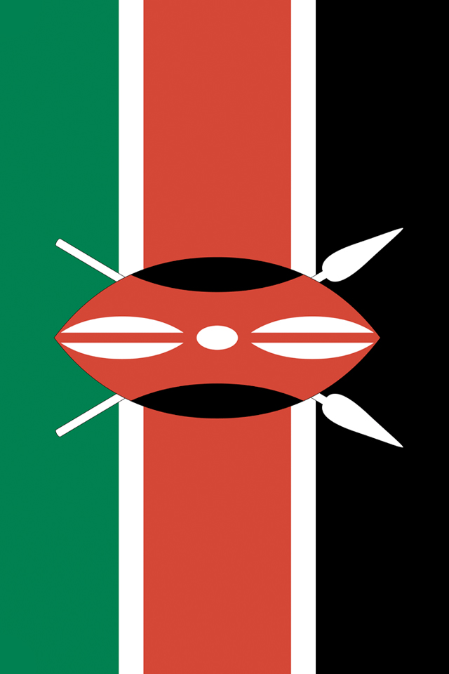 Kenya Flag iPhone Wallpaper HD