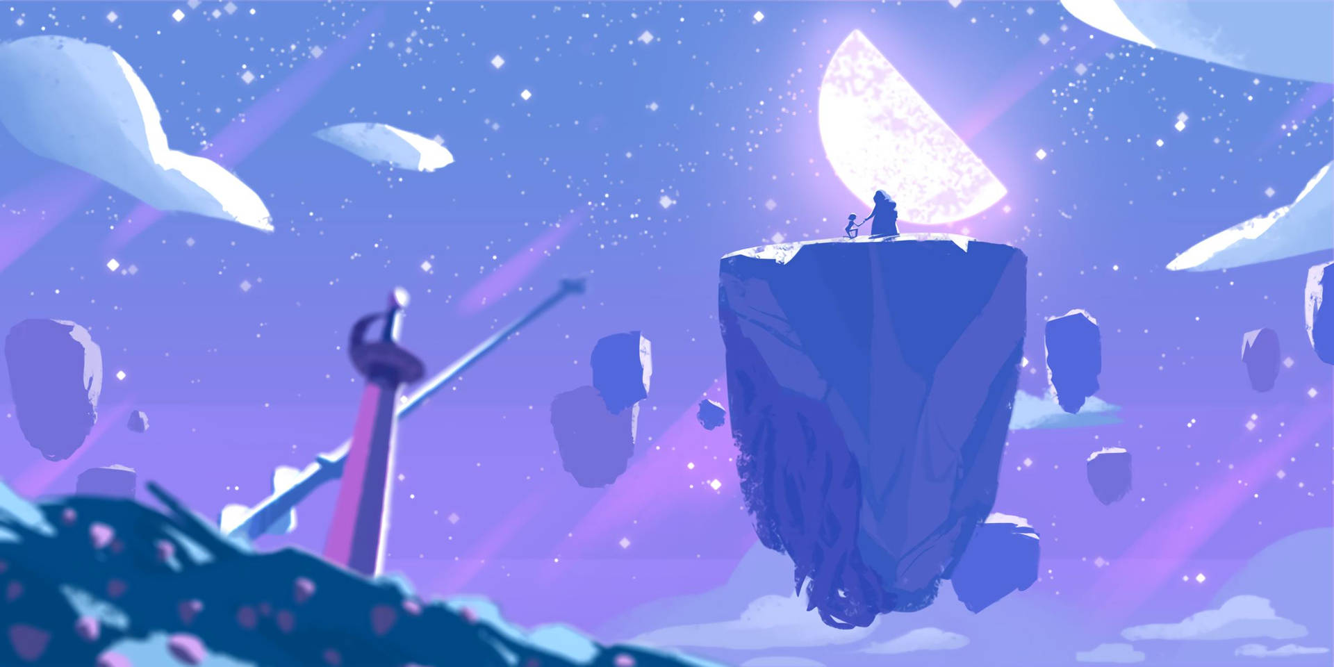 Purple And Pink Steven Universe iPad Wallpaper