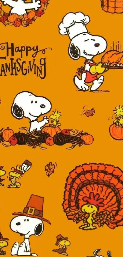 Thanksgiving Snoopy Wallpaper