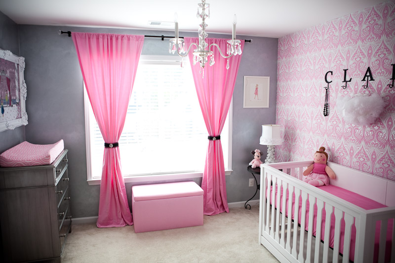 best Pink peacock wallpaper mirrored dresser modern crib glam