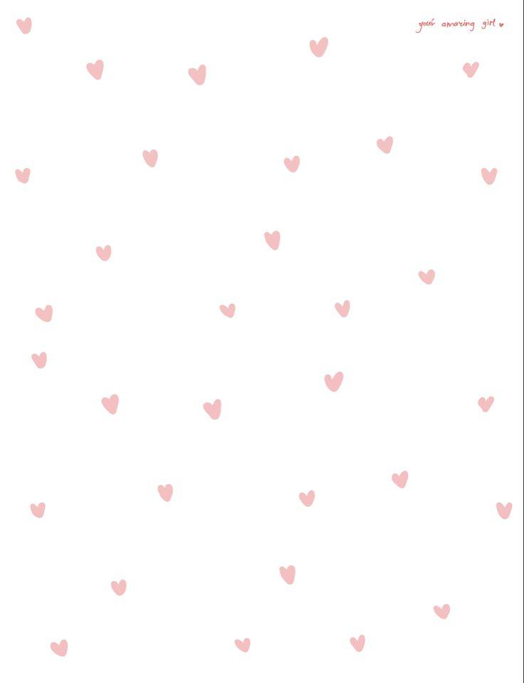 Background Wallpaper Heart Print Pink iPad