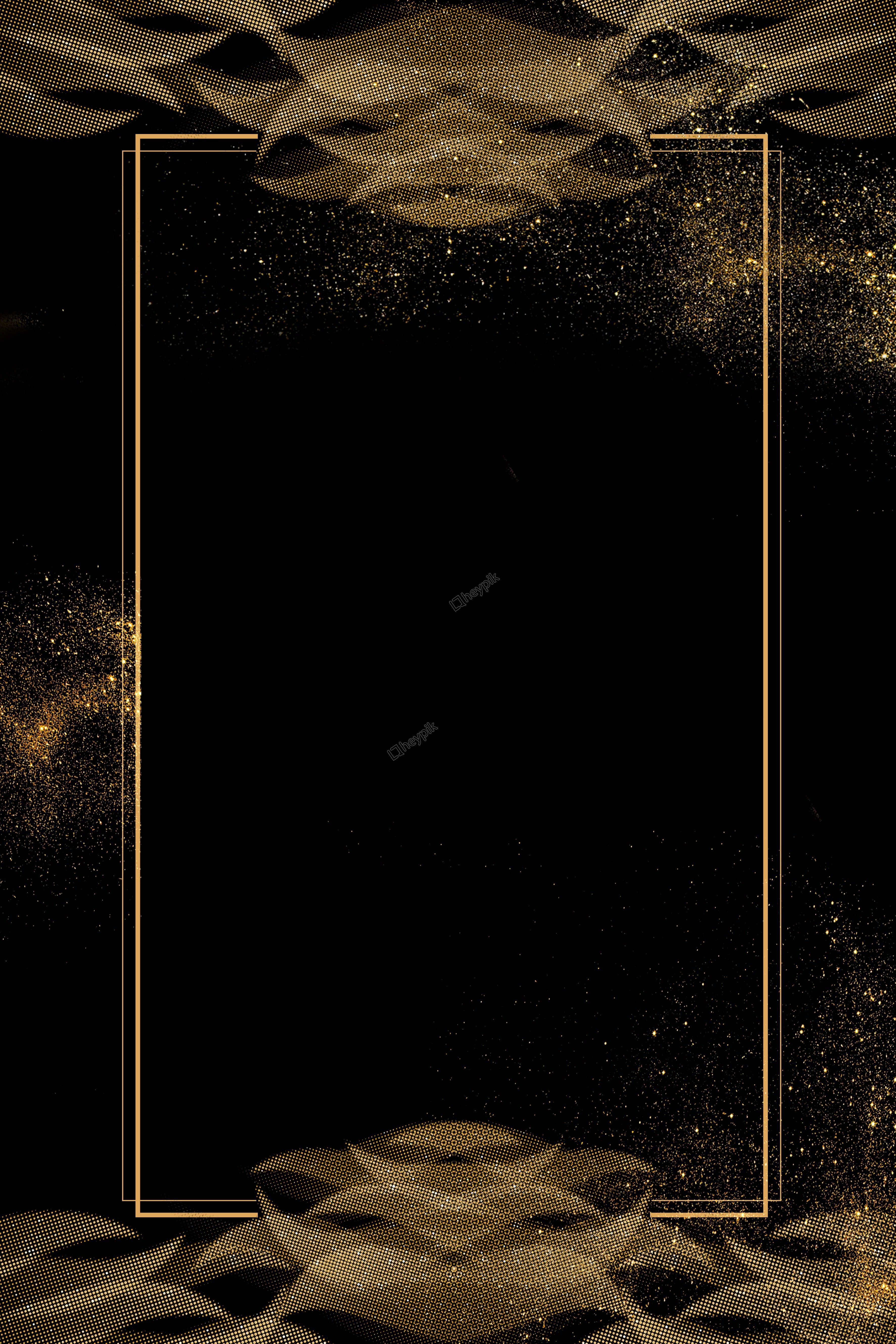 Elegant Black Gold Background And Poster