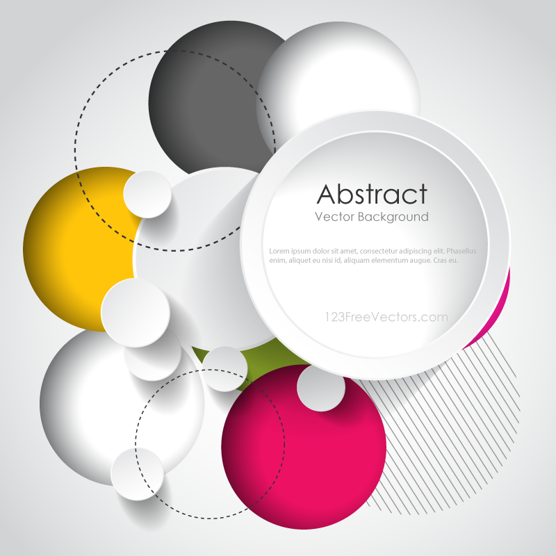 Modern Abstract Circle Background Design Template 123Freevectors