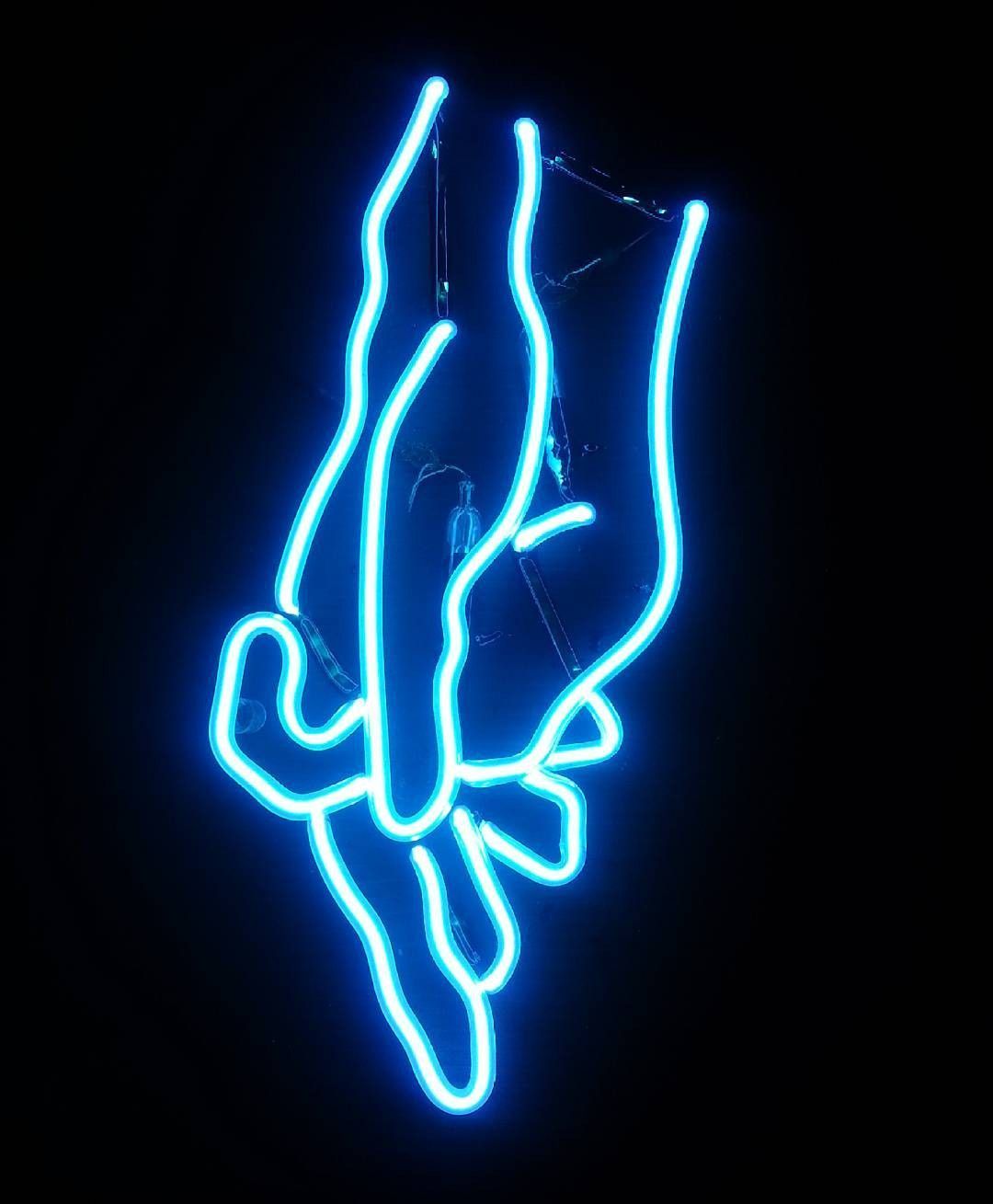 Electric Photography Neon Blue Aesthetic Wallpaper